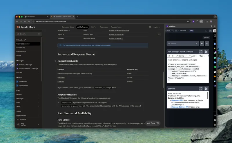 MeaVana Chrome side panel - Capture Ideas Instantly: Never lose a thought while researching