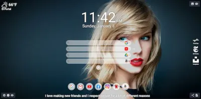 MeaVana Taylor Swift theme - daily wallpapers and quotes for your Chrome new tab